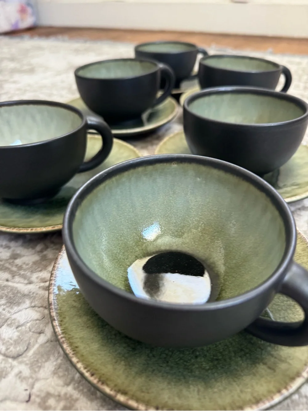 Jars France Tourron Samoa Saucer and Tea Cup Set Crate & Barrel